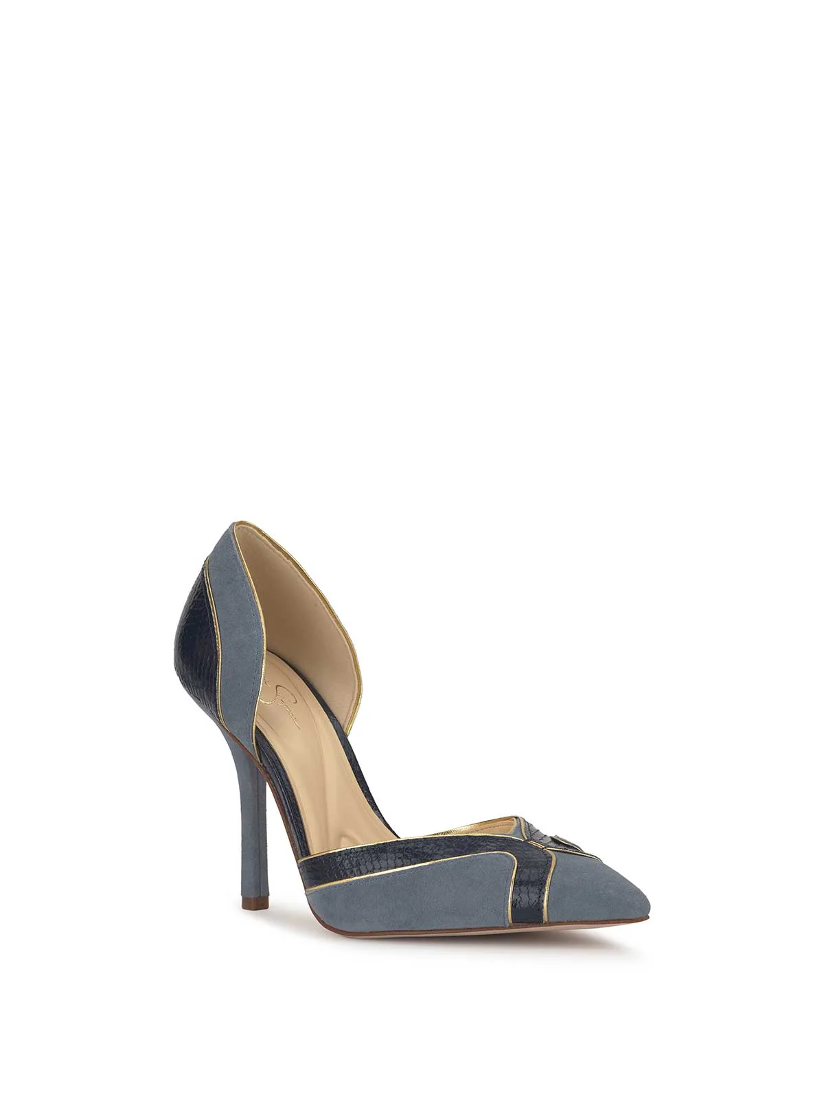 Vuley High Heel in Ash Blue & Dark Knight - Image 4