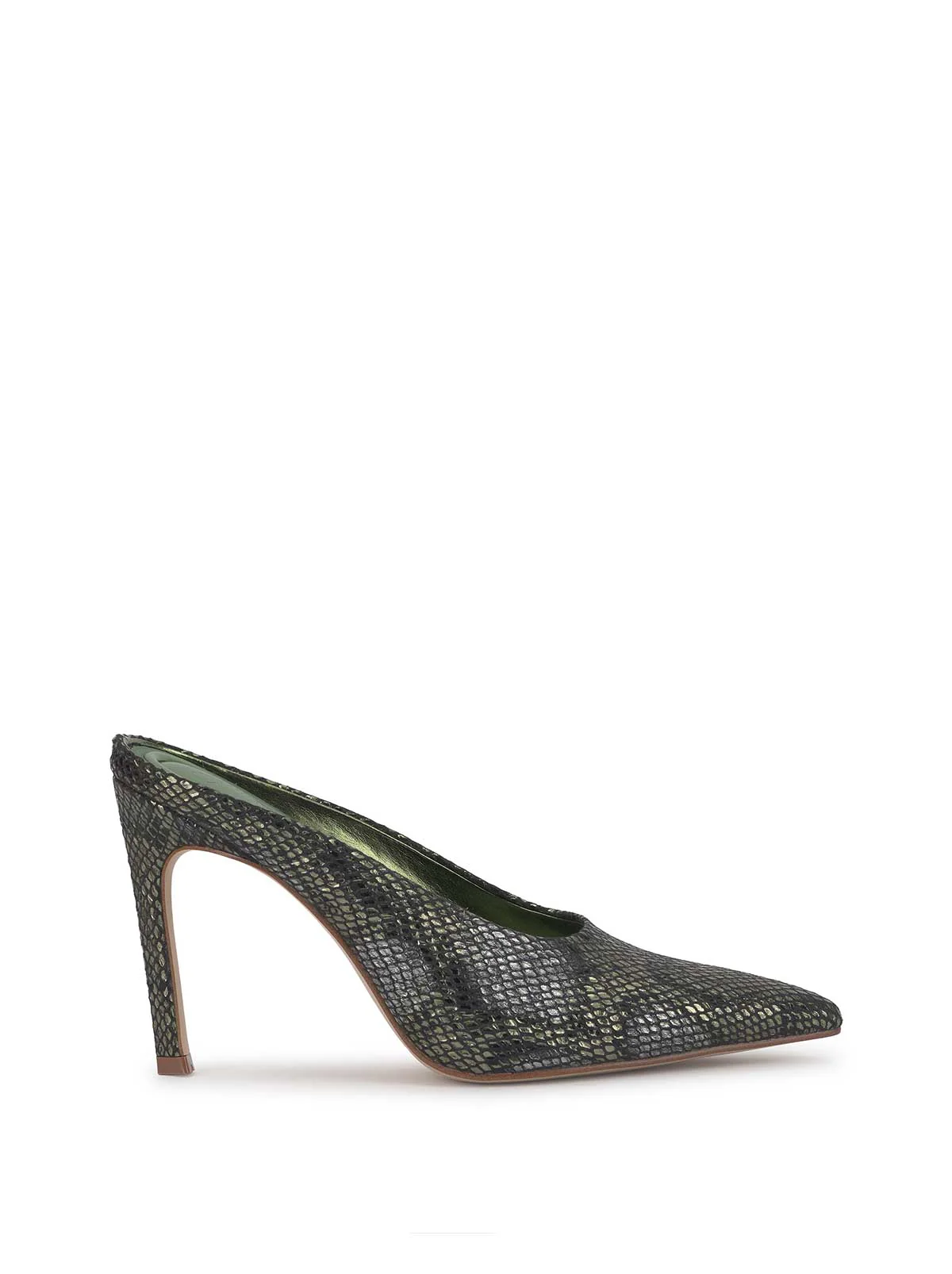 Wilix High Heel Mule in Sapphire Snake