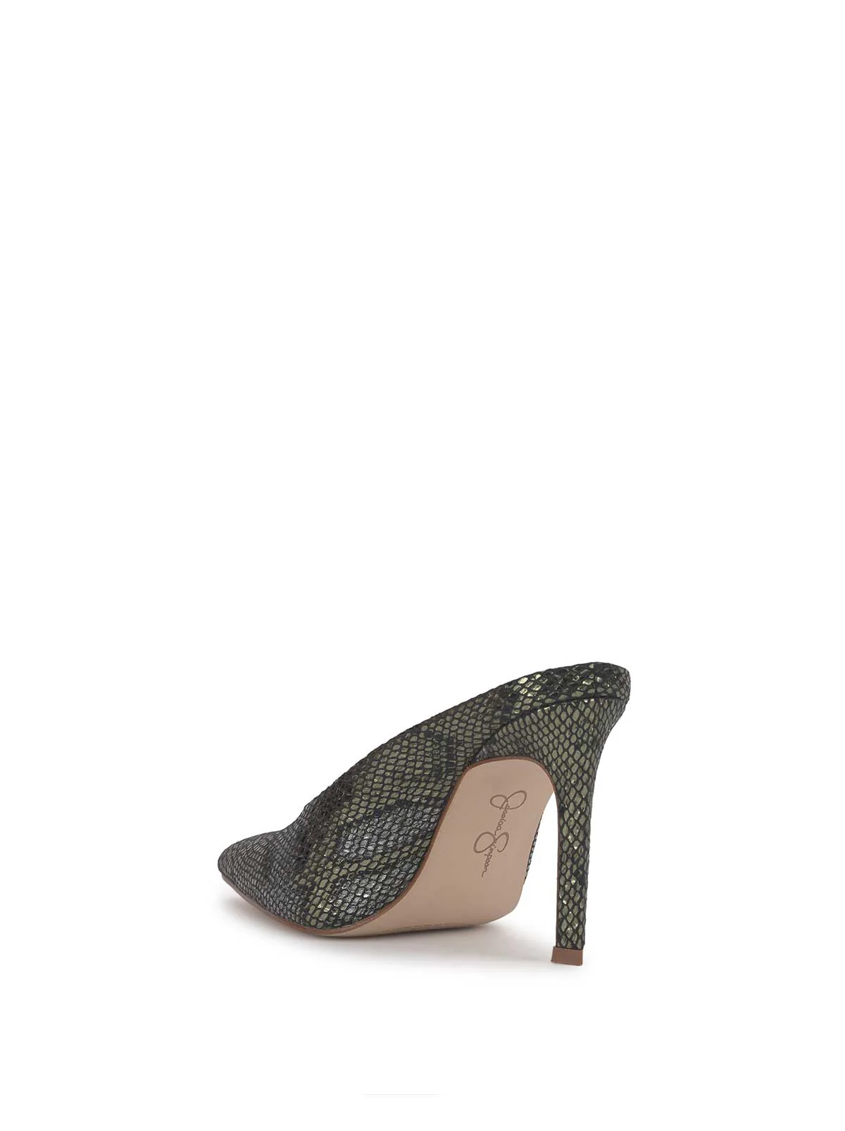 Wilix High Heel Mule in Sapphire Snake - Image 3